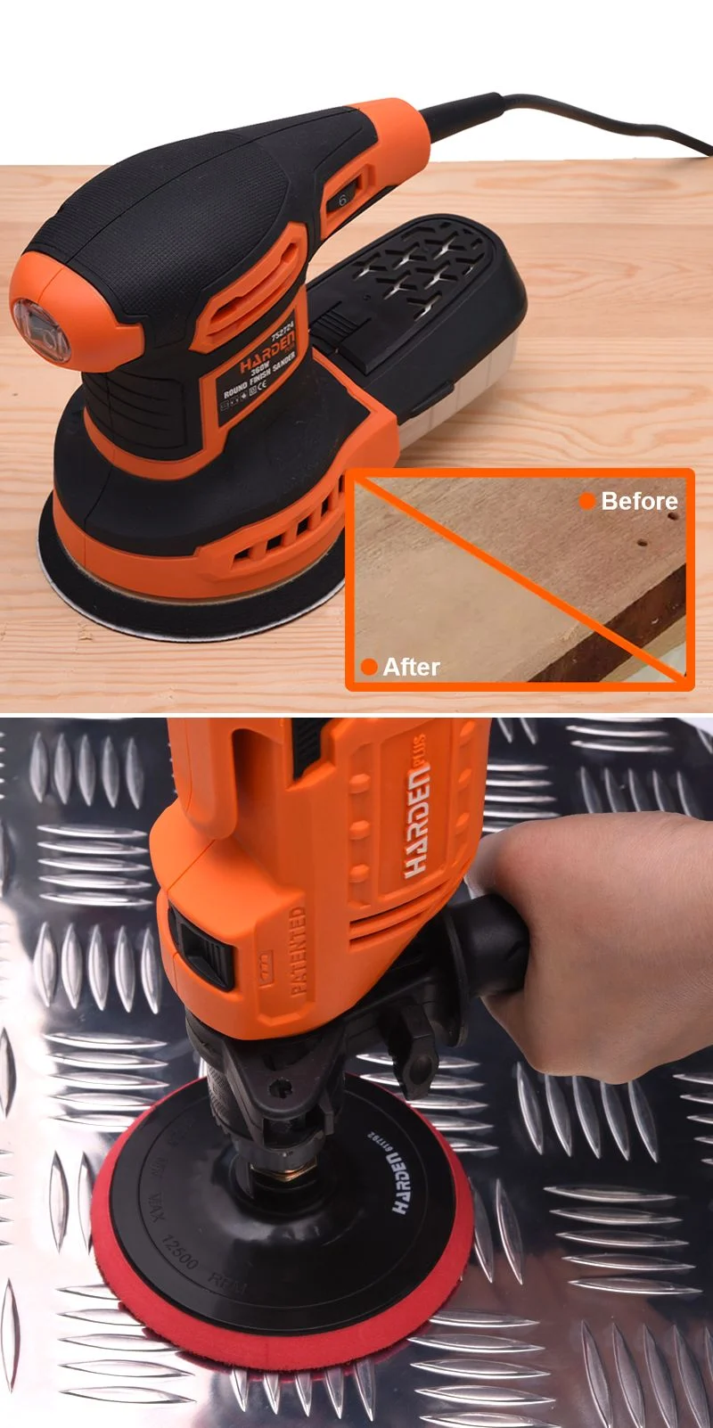 LIJA REDONDE CON VELCRO — LIJA REDONDA CON VELCRO 125mm  #40  EMPAQUE DE 10 -  HARDEN