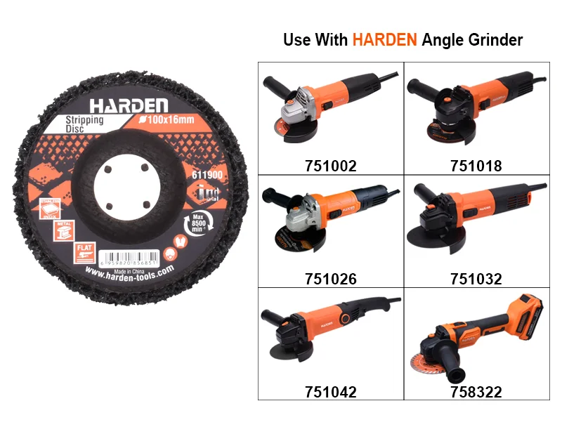 DISCO DE PELADO (STRIPPING) — DISCO DE PELADO (DESBASTE TRABAJO PESADO) 115mm (4-1/2") X 22.2 (7/8") - HARDEN