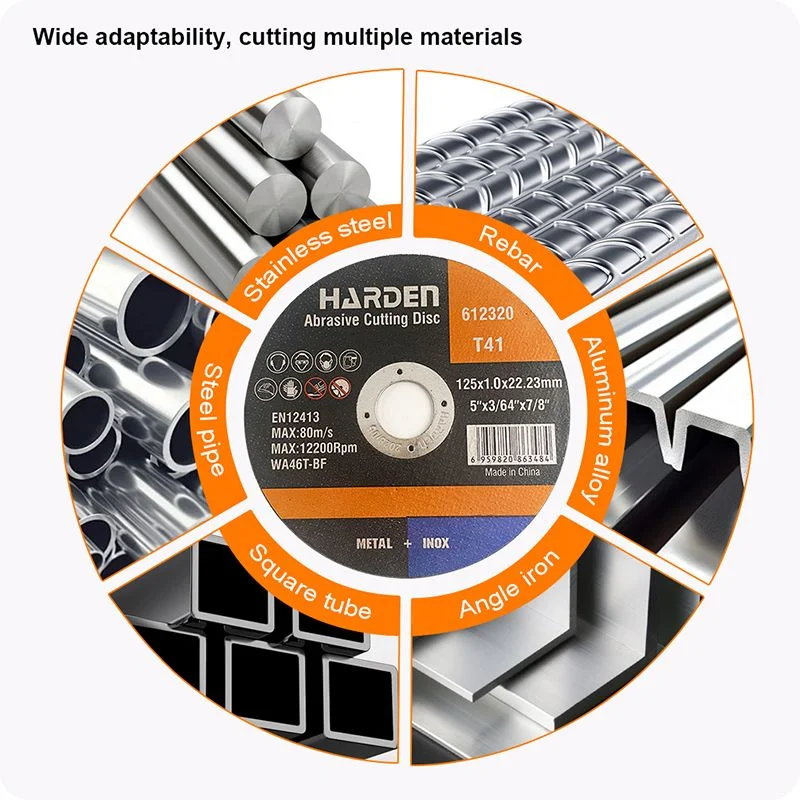 DISCO DE CORTE PLANO PARA METAL — DISCO DE CORTE DE METAL Y ACERO INOX PLANO T41 115mm (4-1/2) X 22.2mm (7/8") X 1.0mm ULTRA FINO - HARDEN