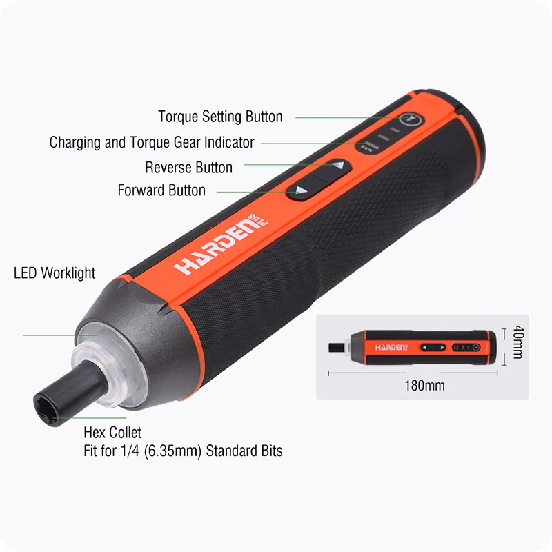 DESTORNILLADOR INALAMBRICO — DESTORNILLADOR INALAMBRICO DE PUNTAS INTERCAMBIABLES 27PZS - HARDEN