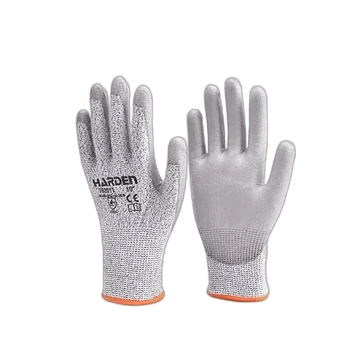 GUANTES ANTICORTE — GUANTE ANTICORTE DE HPPE SIN COSTURA CON PALMA DE POLIURETANO 10" (PAR) - HARDEN